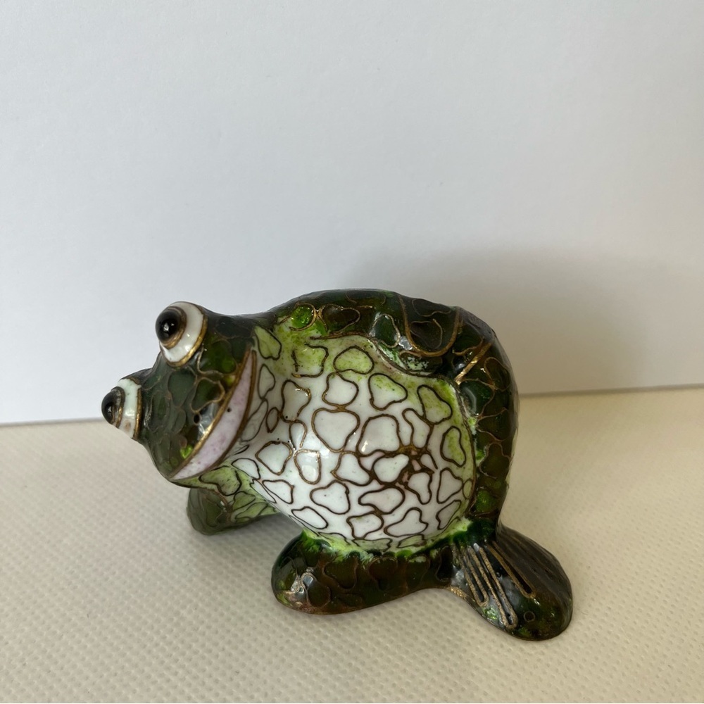 Frog Cloisonné Figurine